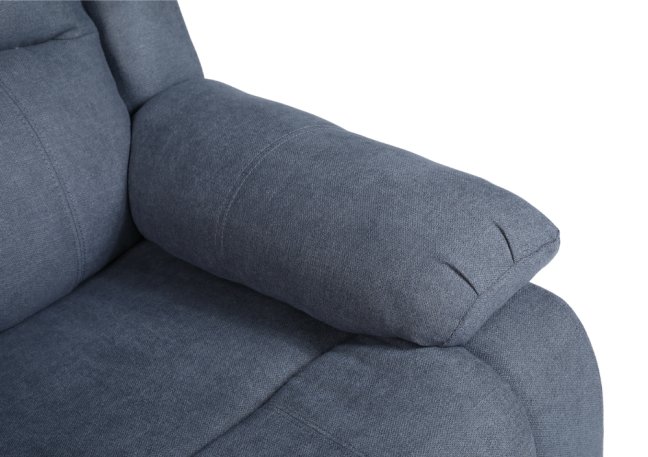 Relaxační polohovací TV křeslo DUVAL — látka, šedá, nosnost 130 kg