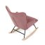 Houpací křeslo FABIAN — látka, růžová