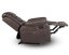 Relaxační polohovací TV křeslo HAVEN — látka, hnědá, nosnost 130 kg