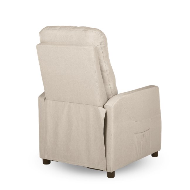 Relaxační polohovací TV křeslo MODO — látka, béžová, nosnost 130 kg