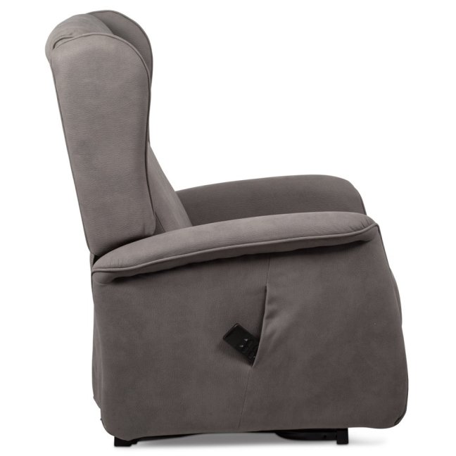 Relaxační křeslo ušák TELMAR s elektrickým polohováním — 2 motory, látka, béžová