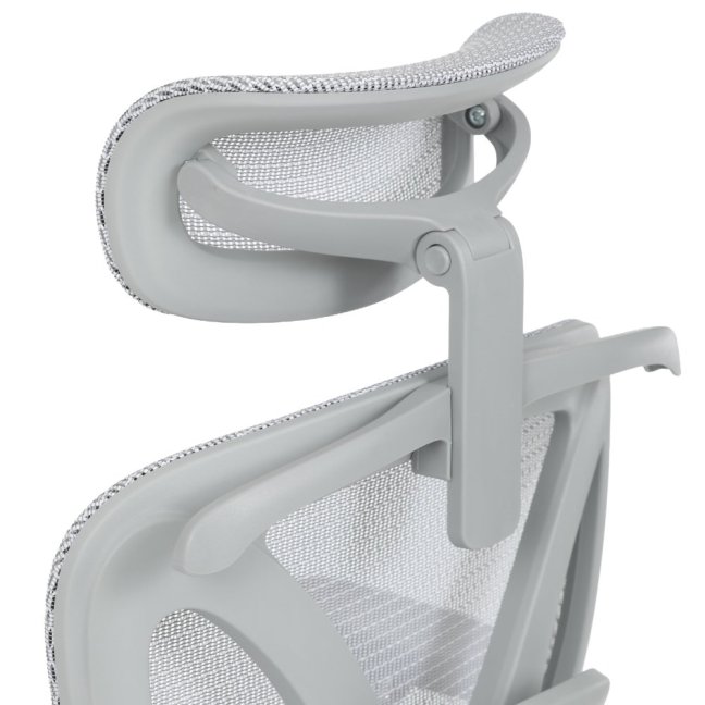 Kancelářská ergonomická židle PORTE — síťovina, šedá