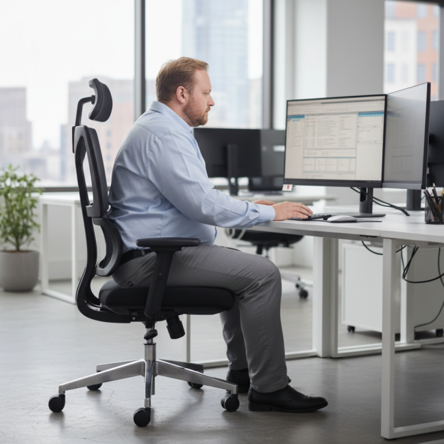 Kancelářská ergonomická židle Neoseat CALVANI XL — černá, nosnost 150 kg