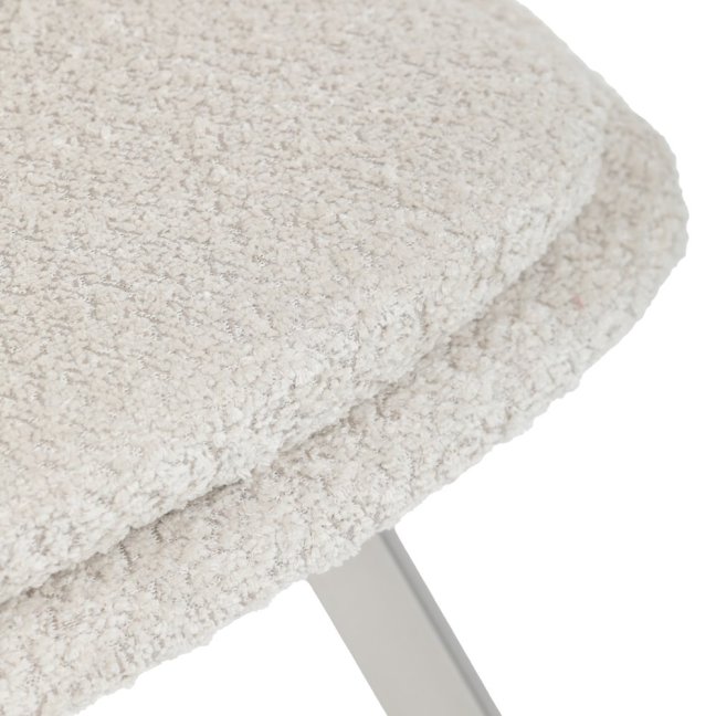 Jídelní židle TALISE — kov, látka, stříbrná / více barev