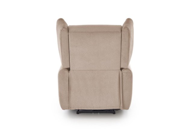 TV křeslo ušák GELATO s elektrickým polohováním — látka, béžová