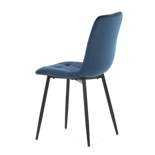 Jídelní židle THEO II — kov, samet, více barev - Barevné varianty židle THEO II: Modrá