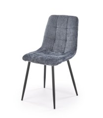 Jídelní židle MARTA — kov, látka, šedá