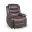 Relaxační polohovací TV křeslo HAVEN — látka, hnědá, nosnost 130 kg