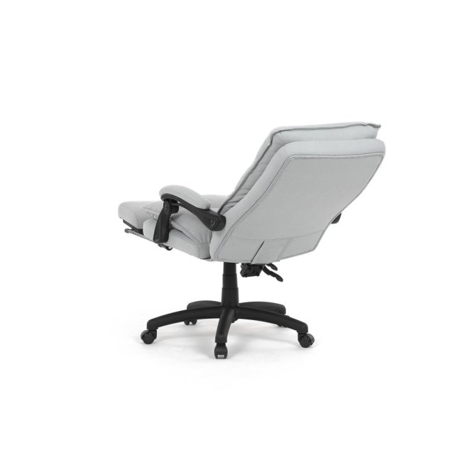Kancelářské křeslo TITUS s podnožkou — látka, světle šedá