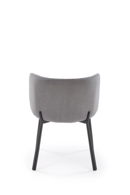 Jídelní křeslo KAREN — kov, samet, šedá