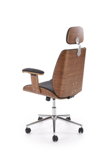 Kancelářská otočná židle TIMBER — ekokůže, ořech / černá