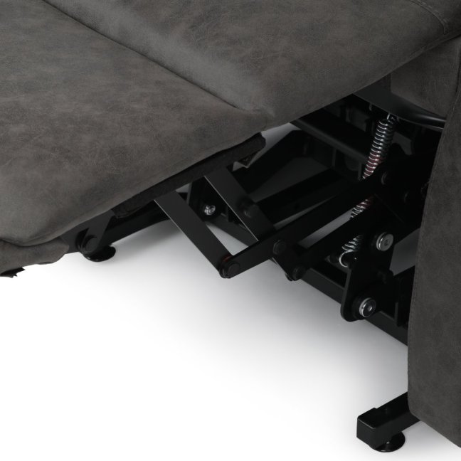 TV křeslo OLIVER s elektrickým polohováním — 4 motory, látka, černá, nosnost 150 kg
