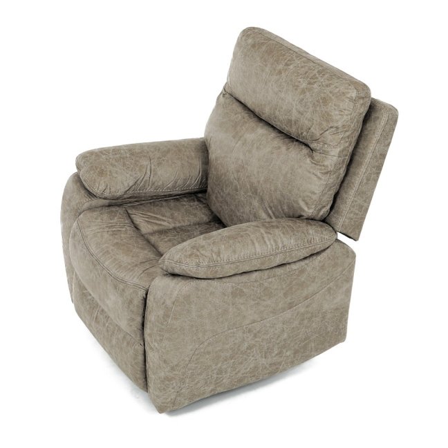 Relaxační křeslo BENNY s elektrickým polohováním — látka, béžová