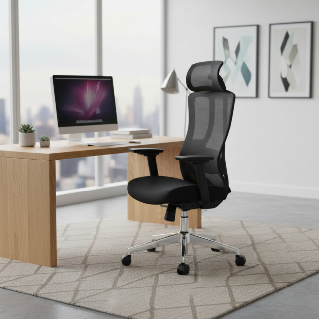 Kancelářská ergonomická židle Neoseat DIBERTI — černá, nosnost 150 kg