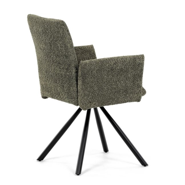 Jídelní otočné křeslo MANKA — kov, látka, více barev - Barevné varianty jídelního křesla MANKA: Šedá