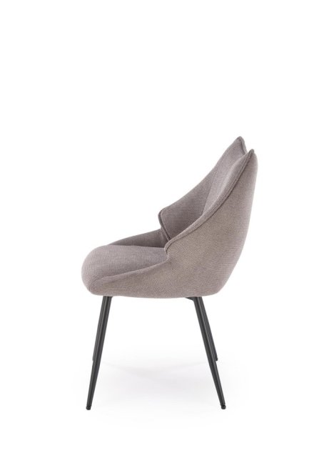 Jídelní křeslo KORFU — kov, látka, šedá