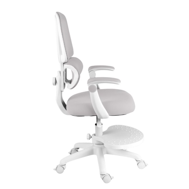 Dětská otočná židle Neoseat JUNI 023 — látka, pratelný potah, šedá