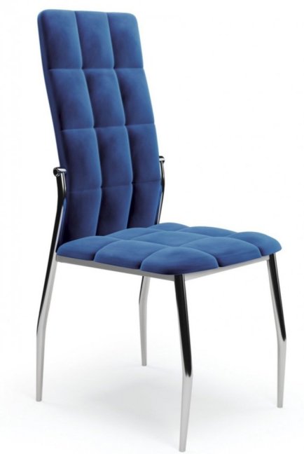 Jídelní židle JAMES — kov, látka, chrom / více barev - Barevné varianty židle JAMES: Modrá