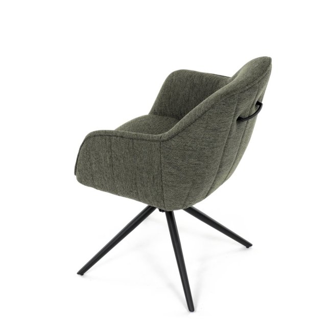 Jídelní otočná židle SCARA — kov, látka, více barev