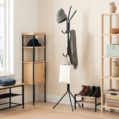 Stojanový věšák TONIO — kov, černá