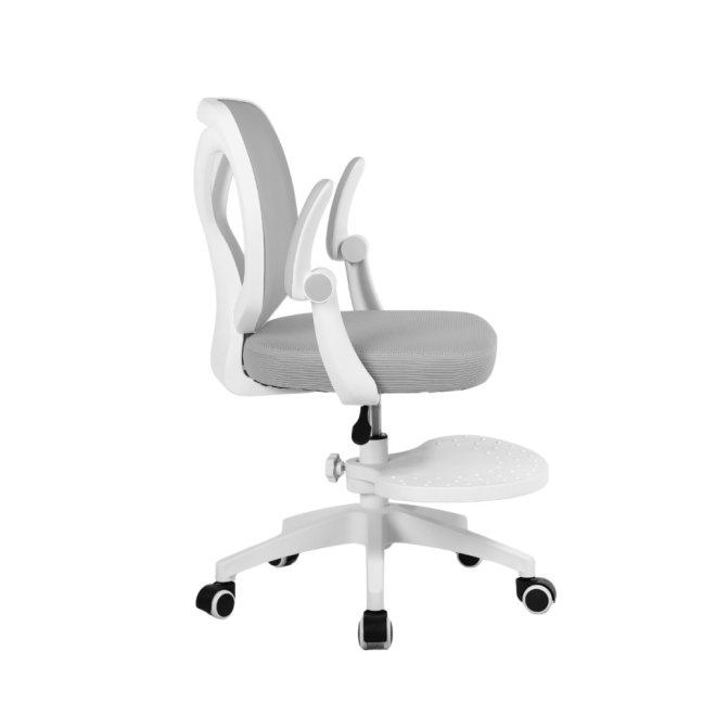 Dětská otočná židle Neoseat JUNI 010 s podnoží — látka, šedá