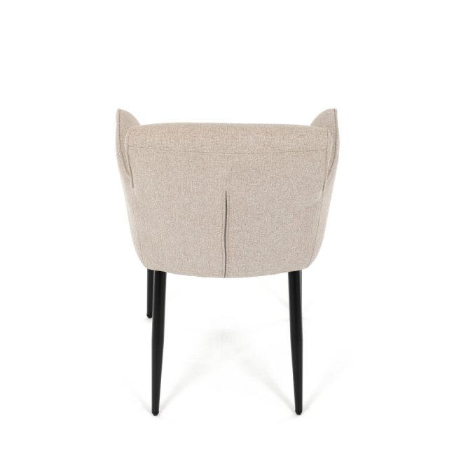 Jídelní křeslo JIMBO — kov, látka, béžová