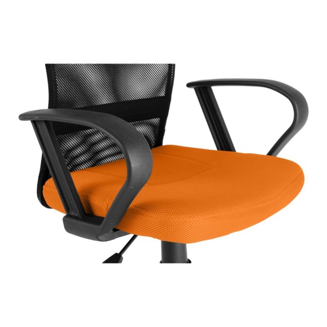 Dětská židle Neoseat MONKEY s podnoží — látka, černá / oranžová