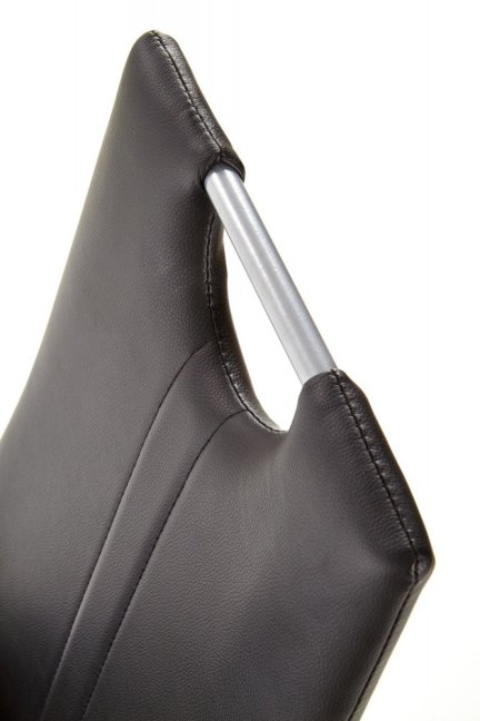 Jídelní židle ARKA — kov, ekokůže, černá