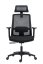 Kancelářská ergonomická židle DELFO — síť / látka, černá