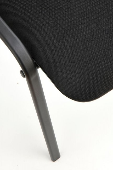 Jednací židle ISO — kov, látka, černá