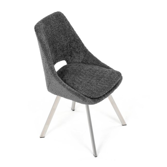 Jídelní židle TALISE — kov, látka, stříbrná / více barev