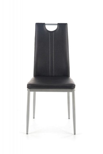 Jídelní židle ARKA — kov, ekokůže, černá