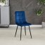 Jídelní židle THEO II — kov, samet, více barev - Barevné varianty židle THEO II: Modrá
