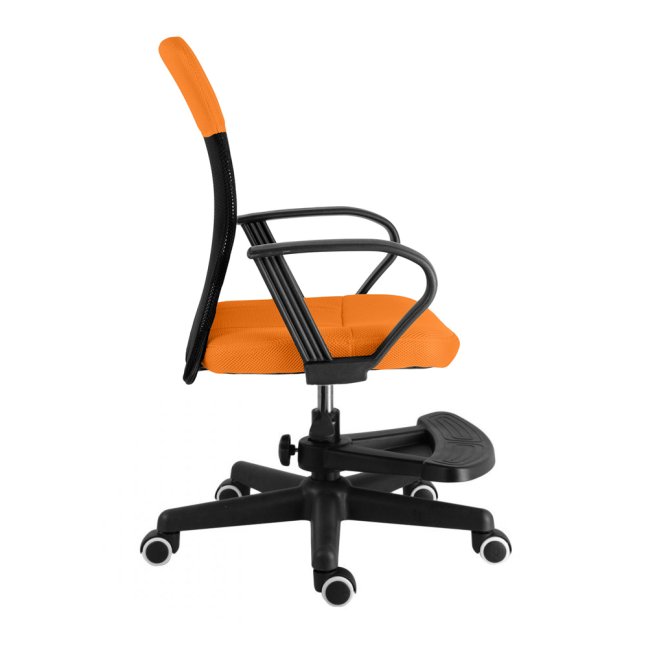 Dětská židle Neoseat MONKEY s podnoží — látka, černá / oranžová