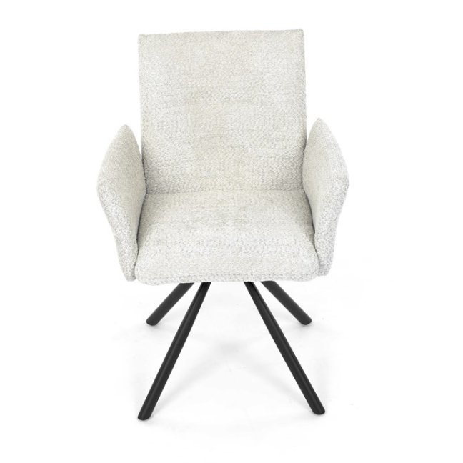 Jídelní otočné křeslo MANKA — kov, látka, více barev - Barevné varianty jídelního křesla MANKA: Šedá