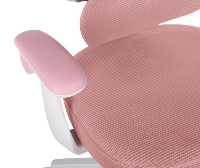 Dětská otočná židle Neoseat JUNI 009 s podnoží — látka, růžová