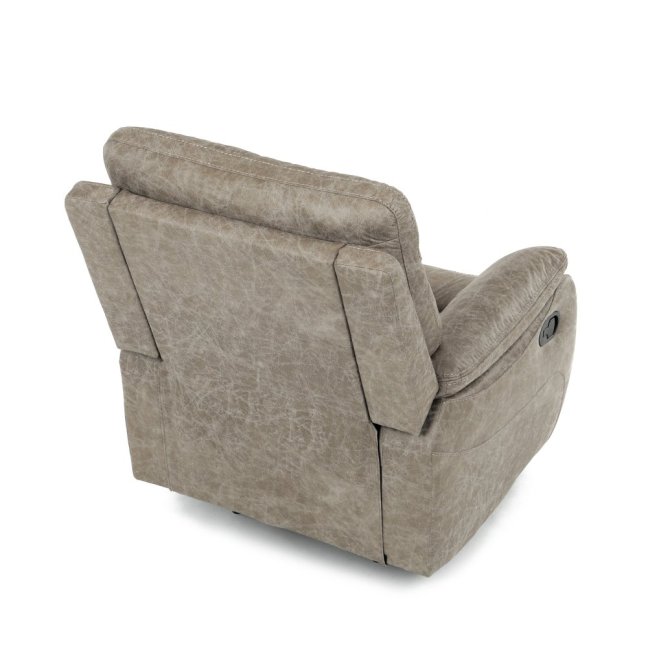 Relaxační polohovací TV křeslo NORBERT — látka, béžová, nosnost 150 kg