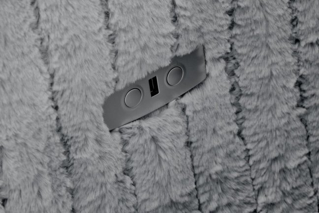TV křeslo PEGAS s elektrickým polohováním — otáčení, pohupování, látka, šedá