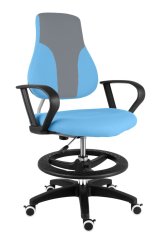 Dětská rostoucí židle Neoseat KINDER — látka, šedá / světle modrá