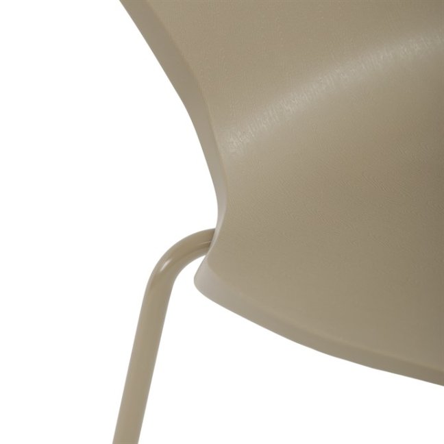 Jídelní židle VERN — kov, plast, cappuccino