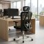 Kancelářská ergonomická židle Neoseat BOROSI — síť / látka, černá, nosnost 150 kg