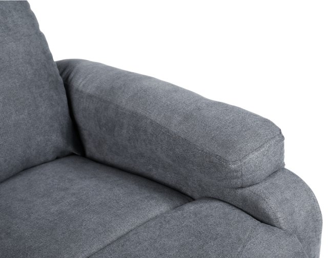 Relaxační polohovací TV křeslo ALTO — látka, šedá, nosnost 130 kg