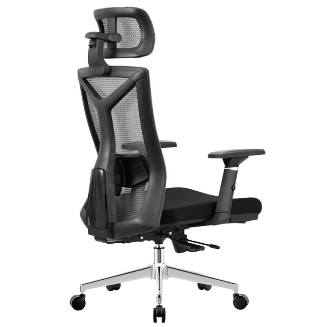Kancelářská ergonomická židle Neoseat MARCO — látka, černá, nosnost 150 kg