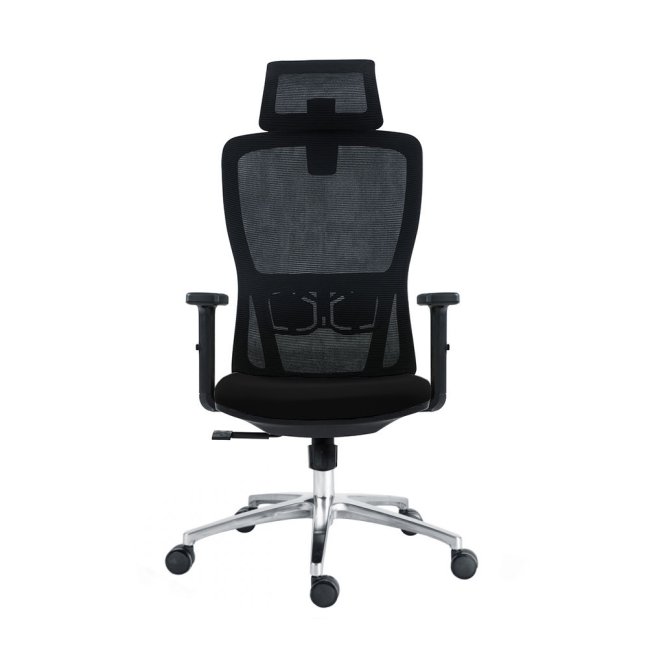 Kancelářská ergonomická židle Neoseat TASCO — látka, síť, černá, nosnost 150 kg
