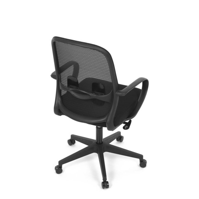 Kancelářská otočná židle TOBIAS — látka, černá