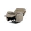 Relaxační polohovací TV křeslo NORBERT — látka, béžová, nosnost 150 kg