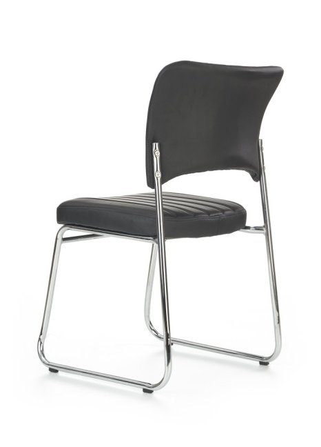 Konferenční židle RAPID — kov, ekokůže, černá