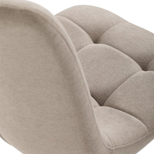 Jídelní židle DAEMON — kov, látka, černá / cappuccino