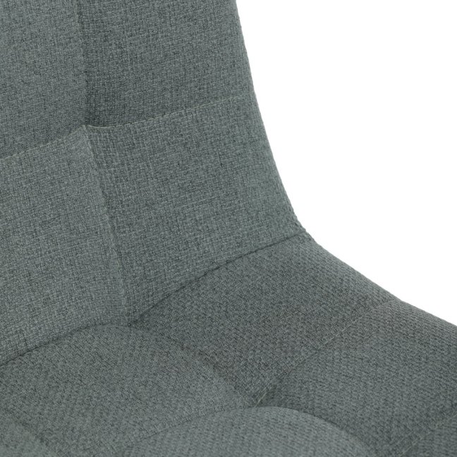 Jídelní židle KLAUDIUS — kov, látka, černá / zelená, nosnost 150 kg