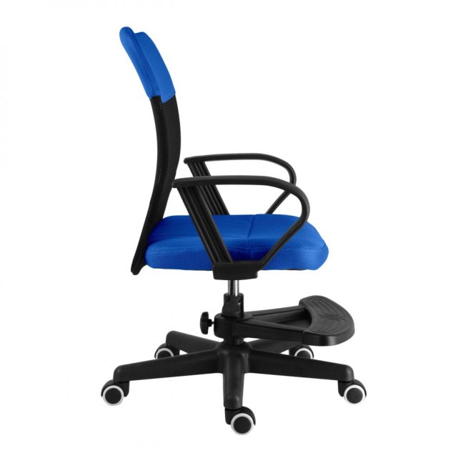 Dětská židle Neoseat MONKEY s podnoží — látka, černá / tmavě modrá